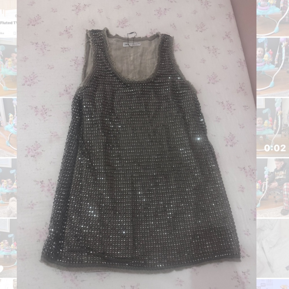 ZARA Rhinestone / Studded Dress (ZW Collection–style)